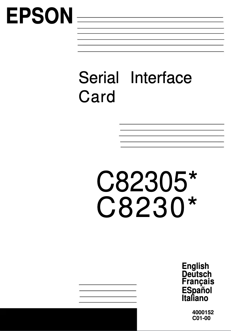 Image de la première page du manuel de l'appareil C82305/06