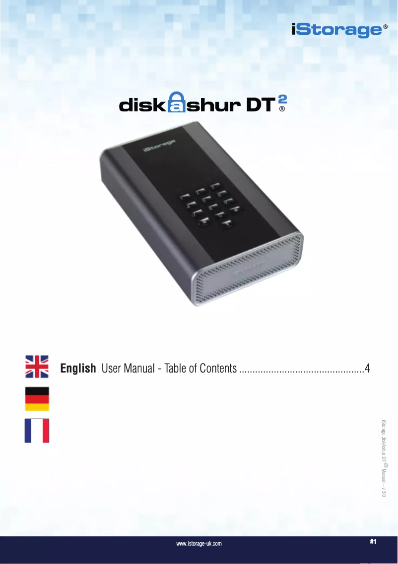 Página 1 del manual Manual de usuario iStorage DiskAshur DT2