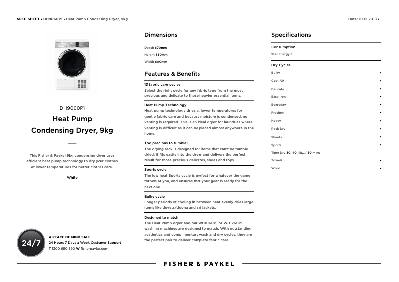 Image de la première page du manuel de l'appareil DH9060P1