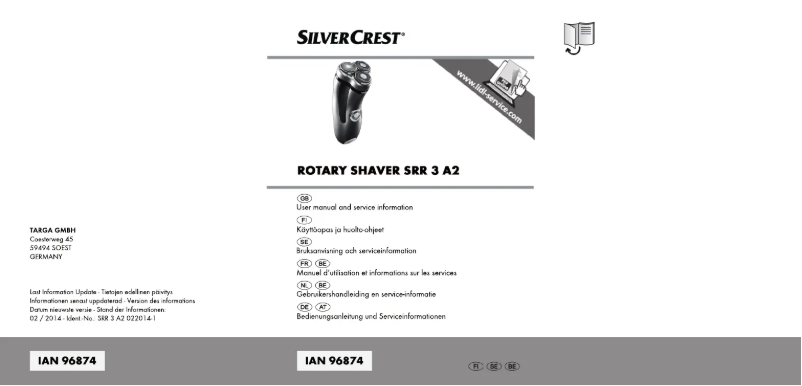 Page n°1 - Manuel utilisateur SilverCrest SRR 3 A2