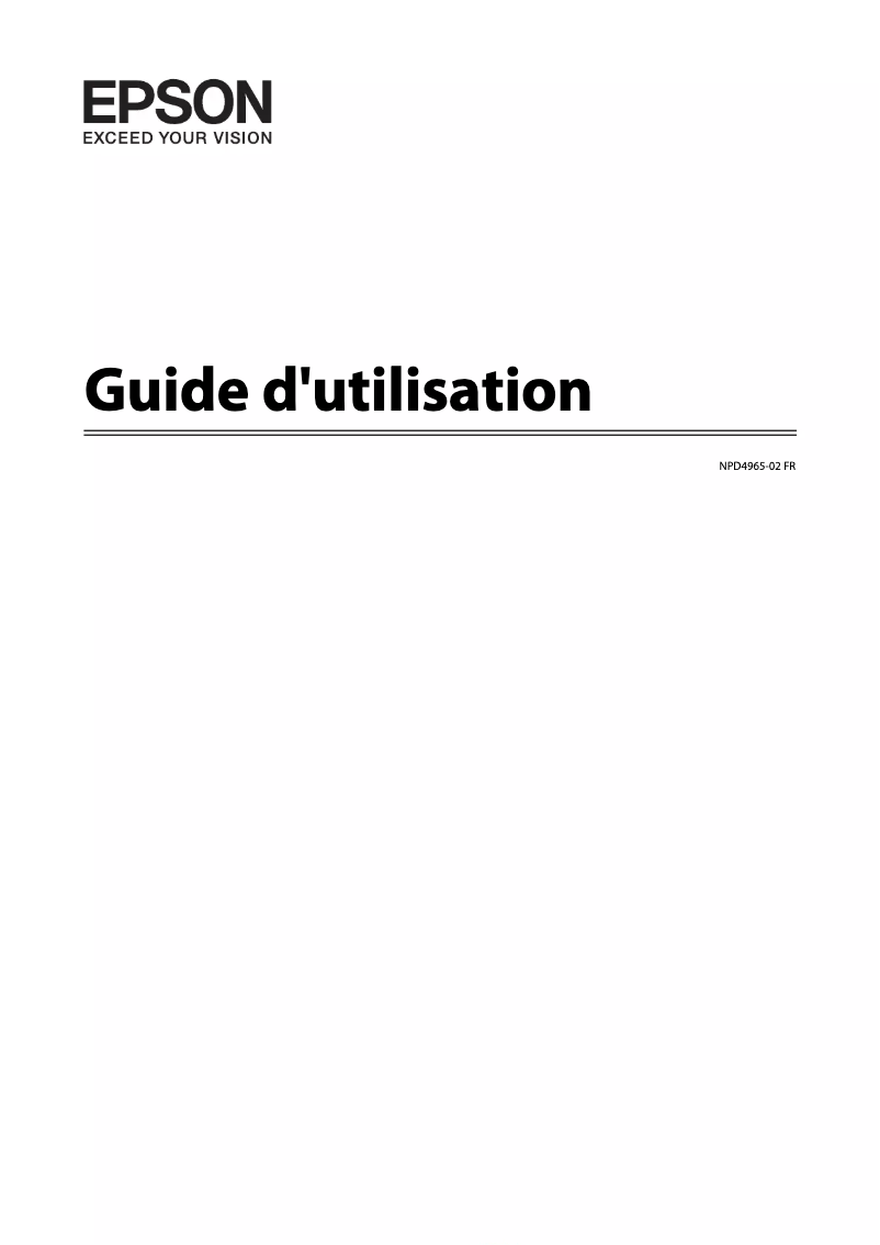 Page 1 of the manual User Manual Epson EcoTank L121