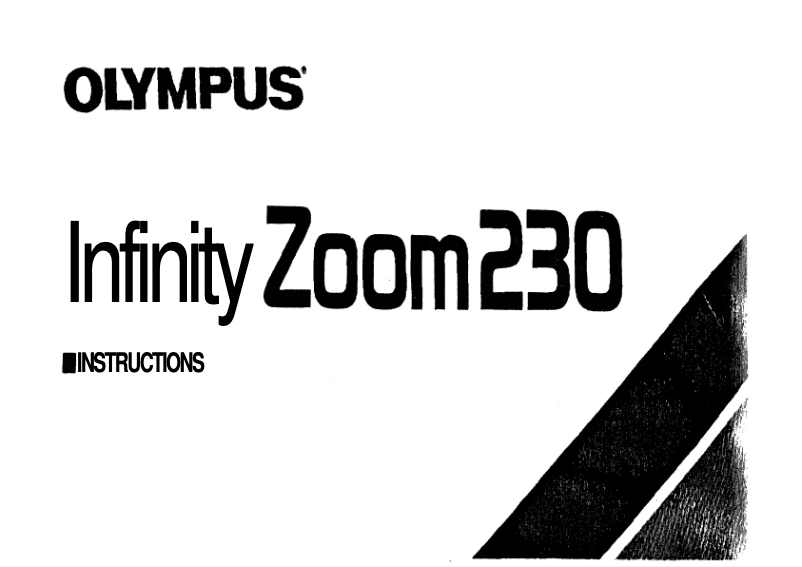 Page n°1 - Manuel utilisateur Olympus Infinity Zoom 230