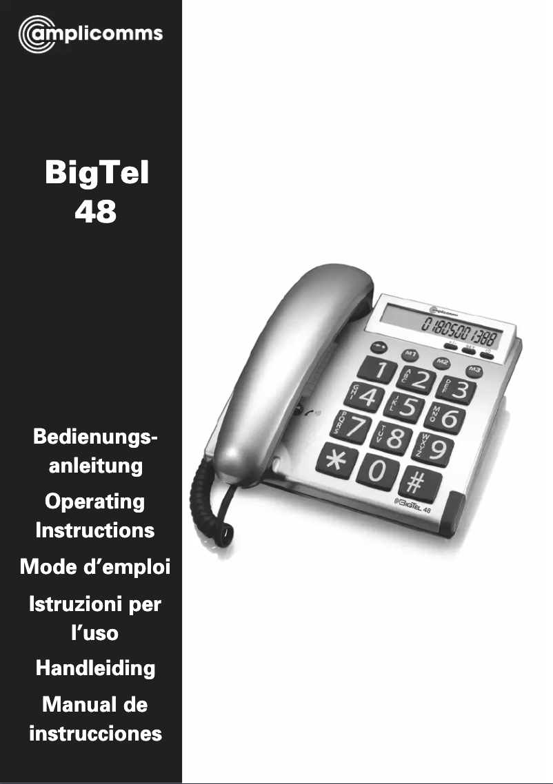 Page 1 de la notice Manuel utilisateur Amplicomms BigTel 48