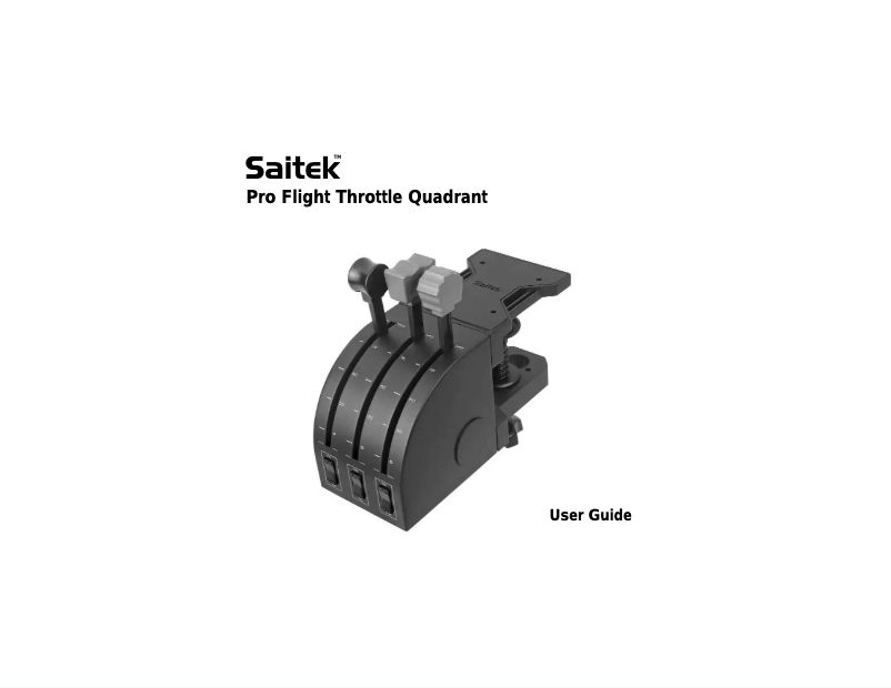 Page n°1 - Manuel utilisateur Saitek Pro Flight Throttle Quadrant