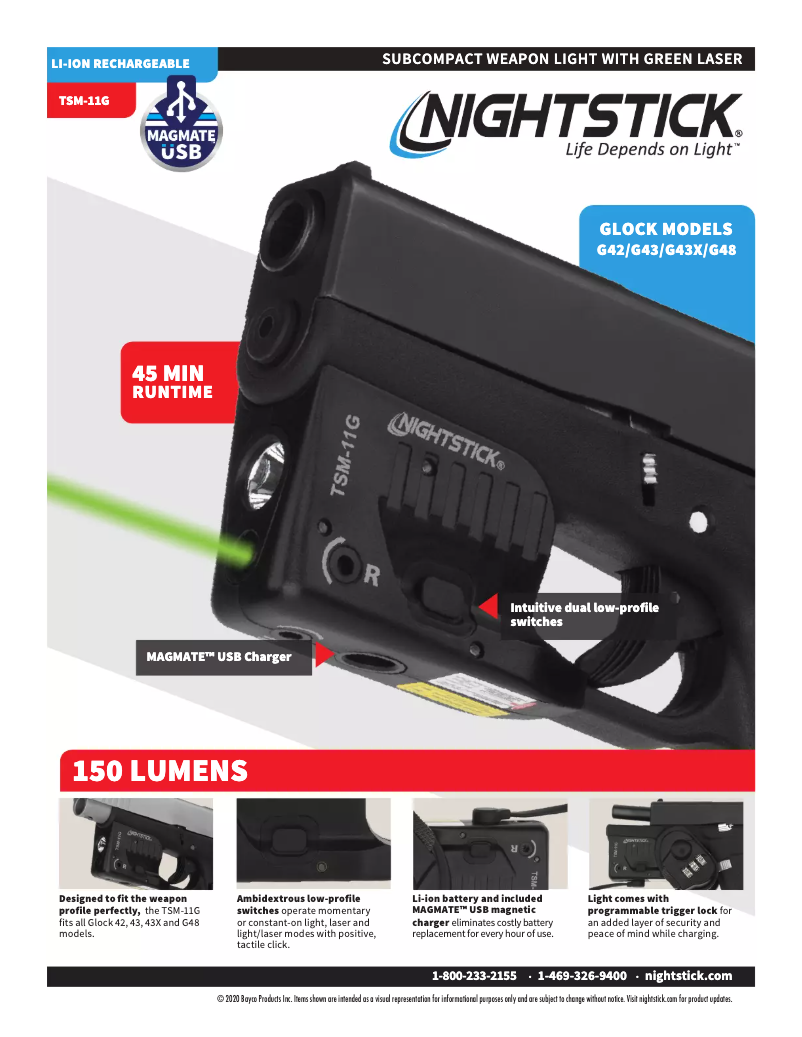 Page 1 de la notice Manuel utilisateur NightStick TSM-11G