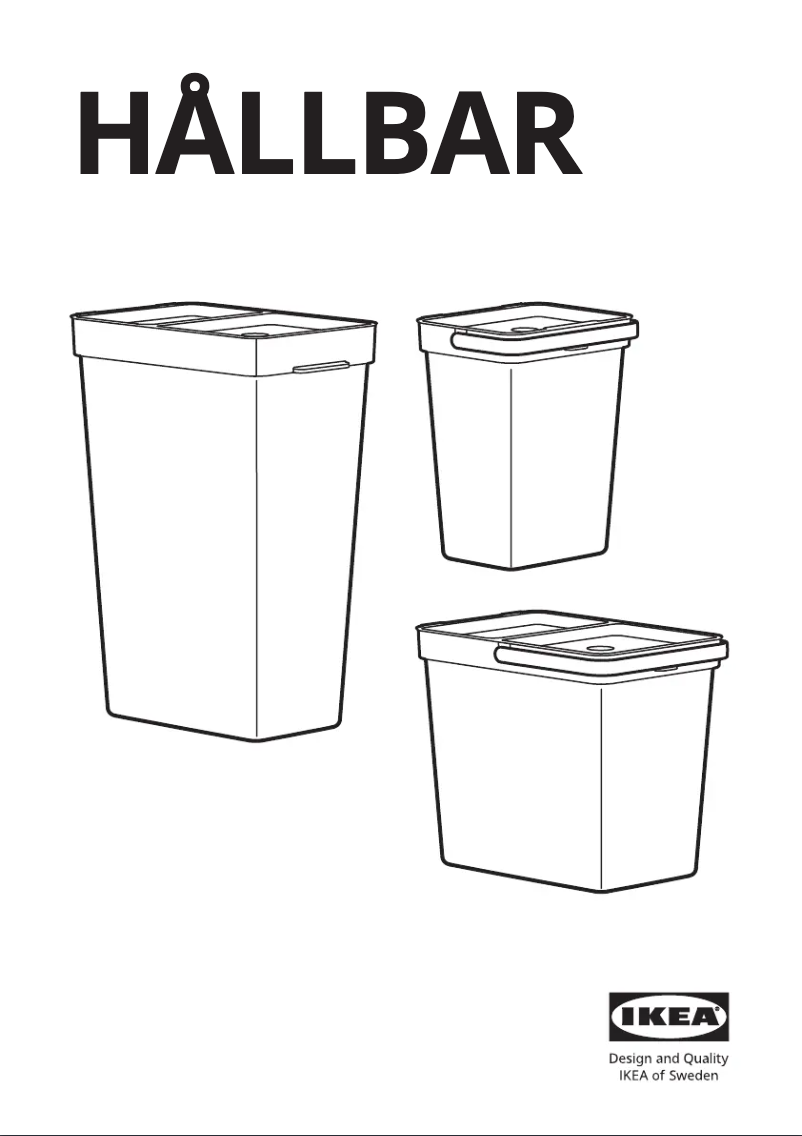 Page 1 de la notice Manuel utilisateur Ikea HÅLLBAR 304.202.07