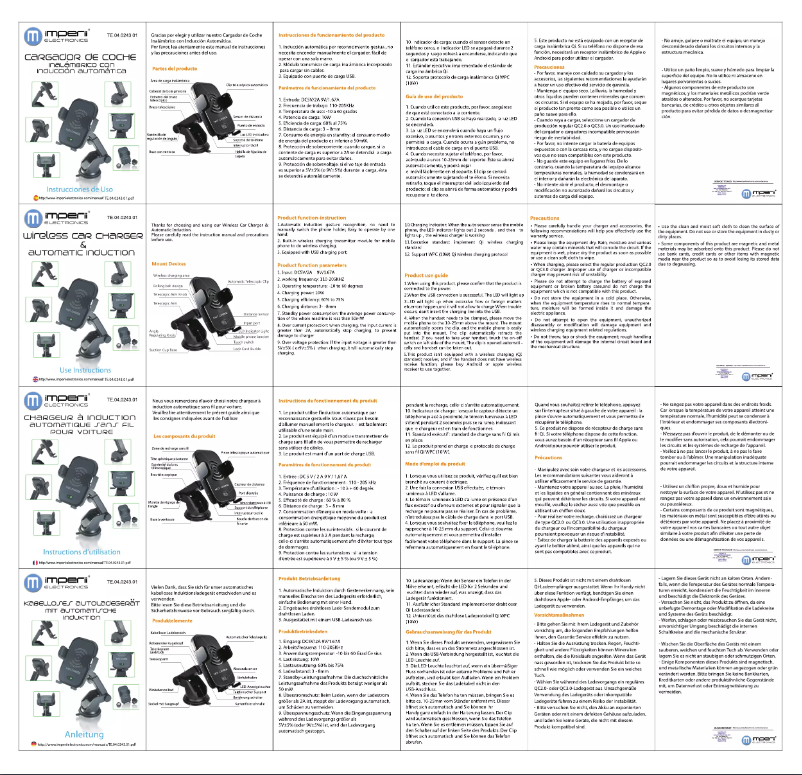 Page 1 de la notice Manuel utilisateur Imperii Electronics TE.04.0243.01
