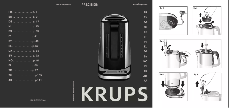 Page n°1 - Manuel utilisateur Krups Precision BW501C31
