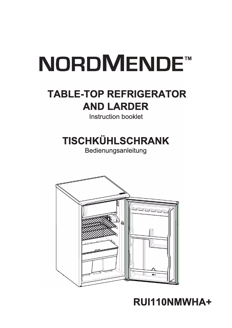 Page n°1 - Manuel utilisateur Nordmende RUI110NMWHA