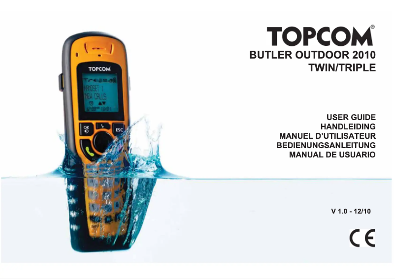 Page 1 of the manual User Manual Topcom Butler Outdoor 2010