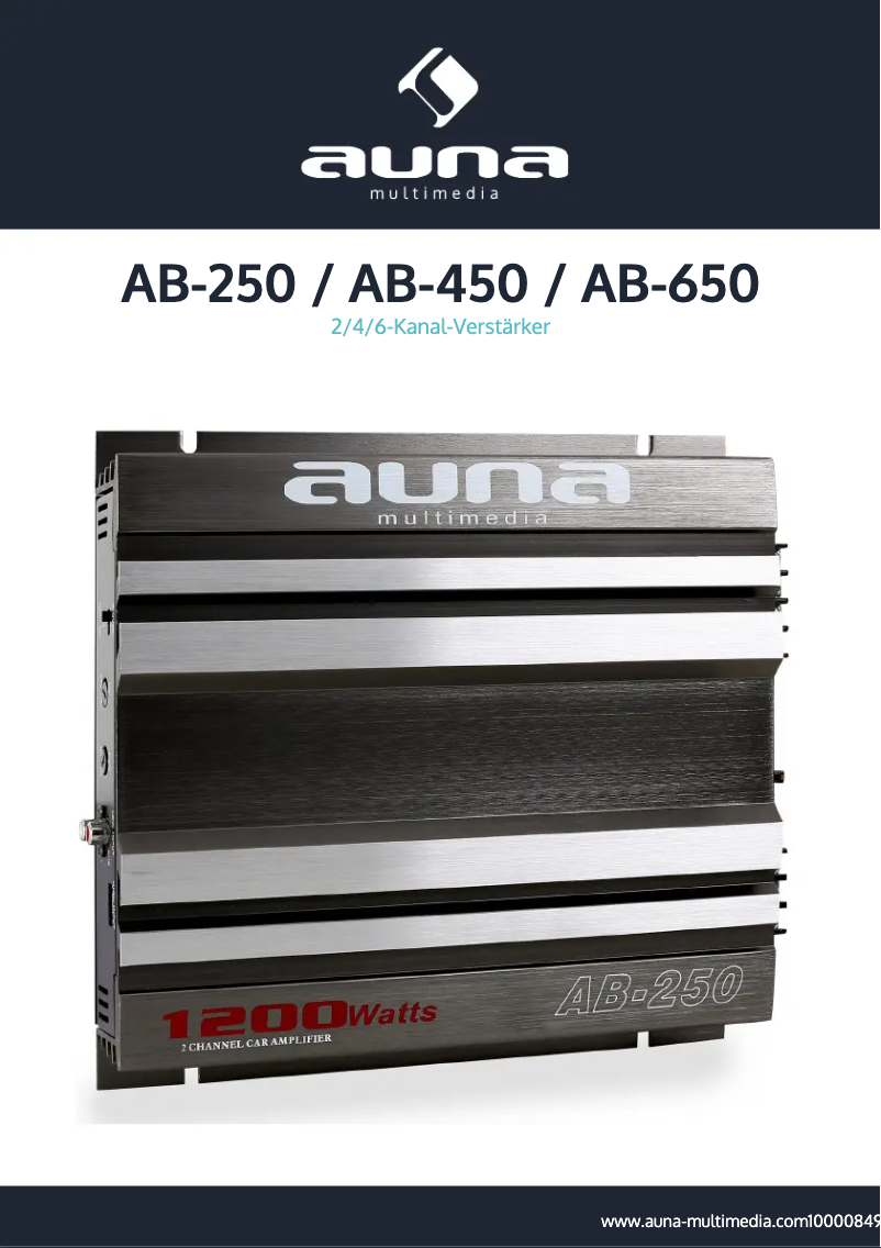 Imagen de la primera página del manual del dispositivo AB-450