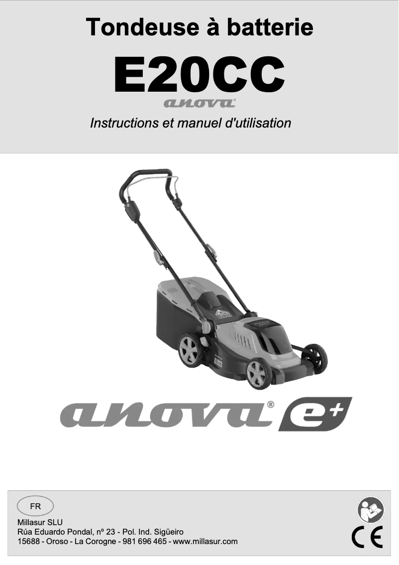 Page n°1 - Manuel utilisateur Anova E20CC