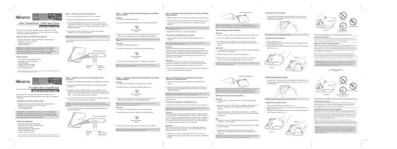 Page 1 de la notice Manuel utilisateur Memorex Ultra TravelDrive