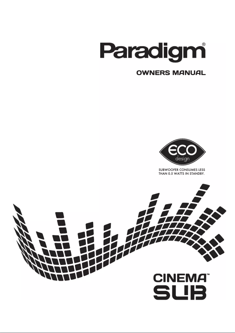 Image de la première page du manuel de l'appareil Cinema SUB