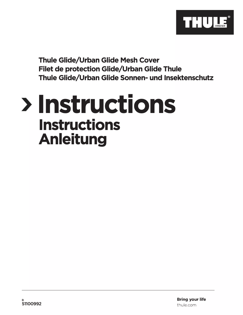 Page n°1 - Manuel utilisateur Thule Urban Glide Mesh Cover