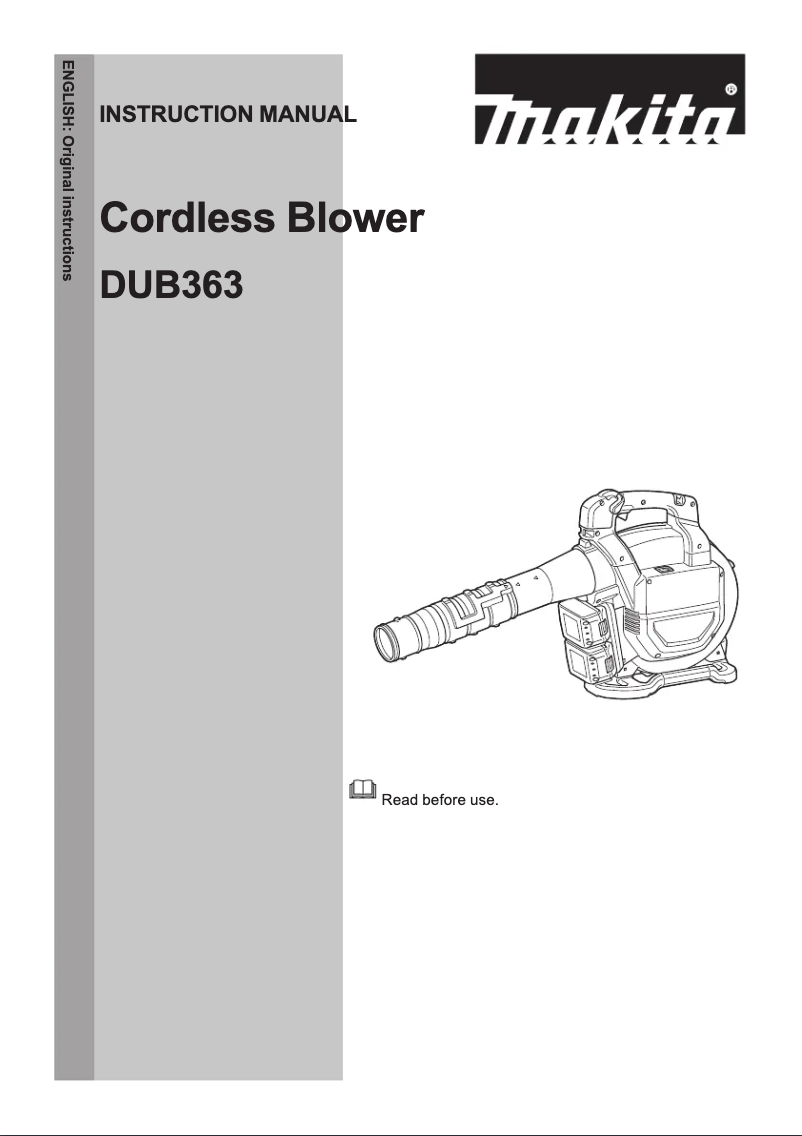 Image de la première page du manuel de l'appareil DUB363PG2V