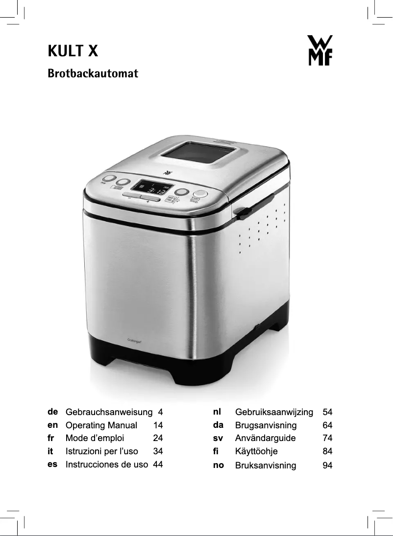 Image de la première page du manuel de l'appareil Kult X 04.1514.0011