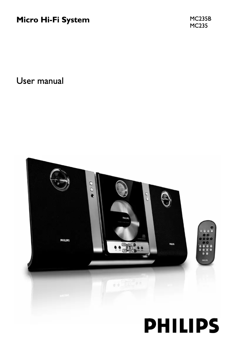 Page n°1 - Manuel utilisateur Philips MC235