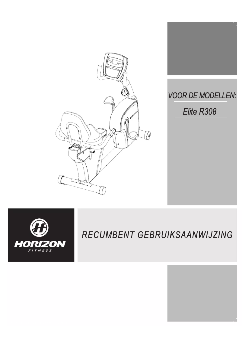 Página 1 del manual Manual de usuario Horizon Fitness Elite R308