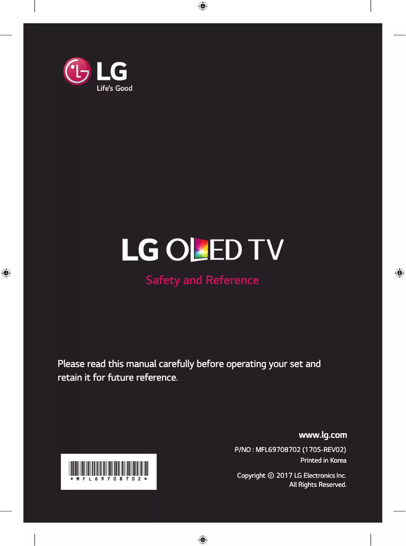 Page n°1 - Manuel utilisateur LG OLED65C7T