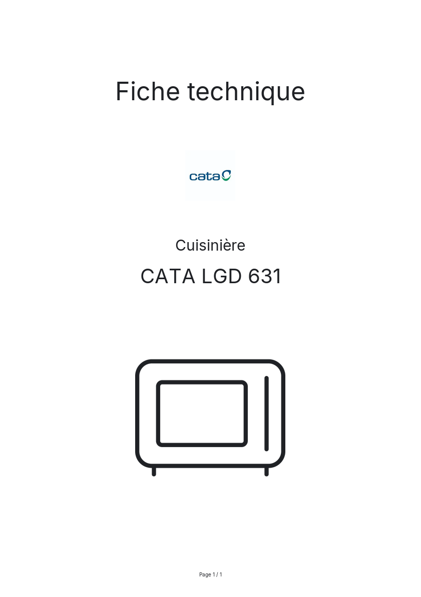Image de la première page du manuel de l'appareil LGD 631
