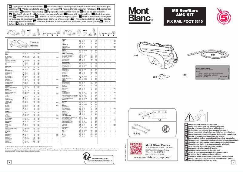 Image de la première page du manuel de l'appareil AMC 5310