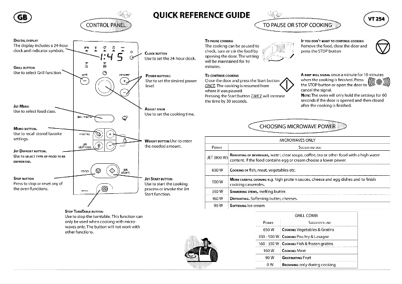 Imagen de la primera página del manual del dispositivo VT 254 SL