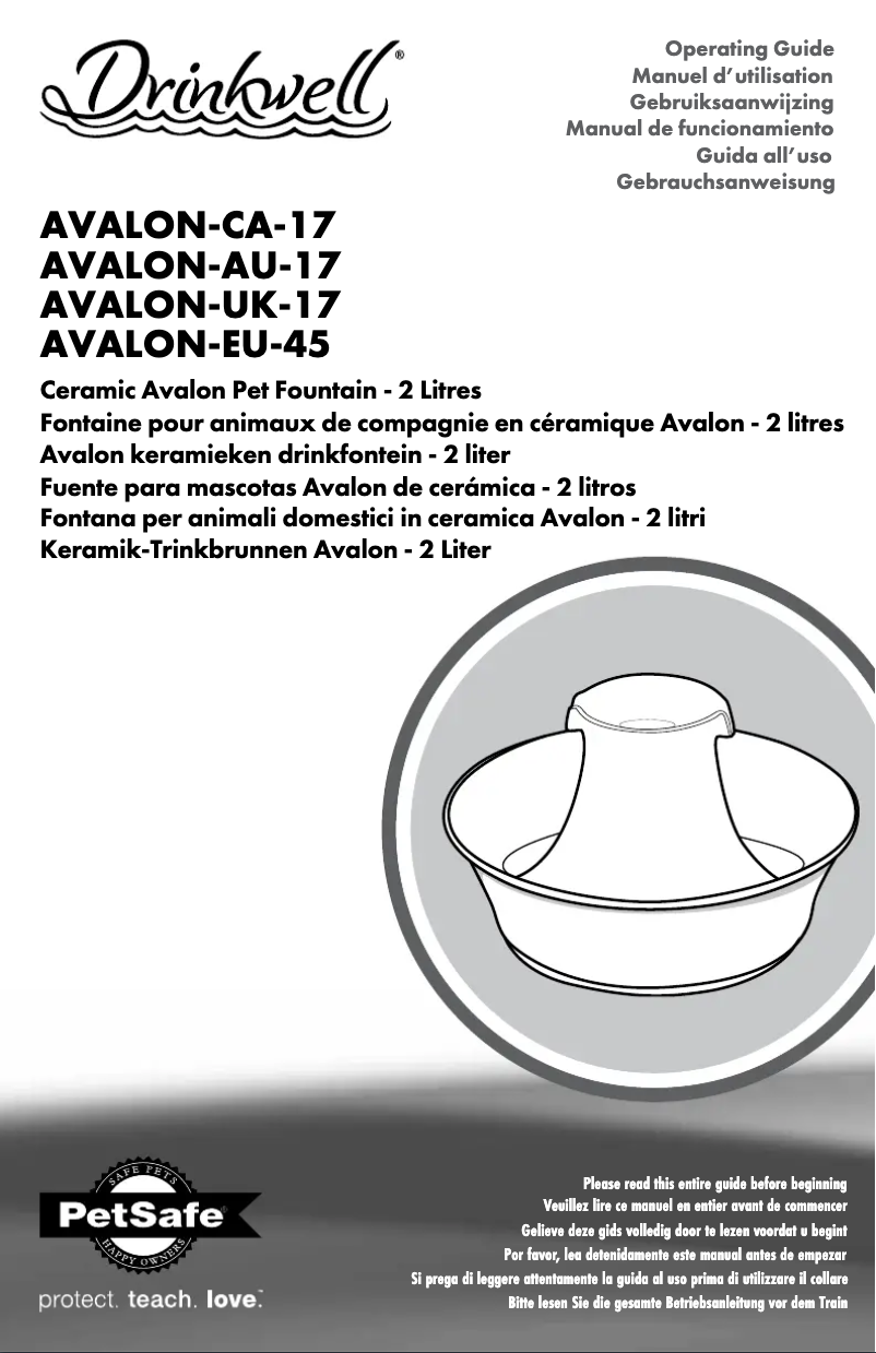 Page n°1 - Manuel utilisateur PetSafe Avalon