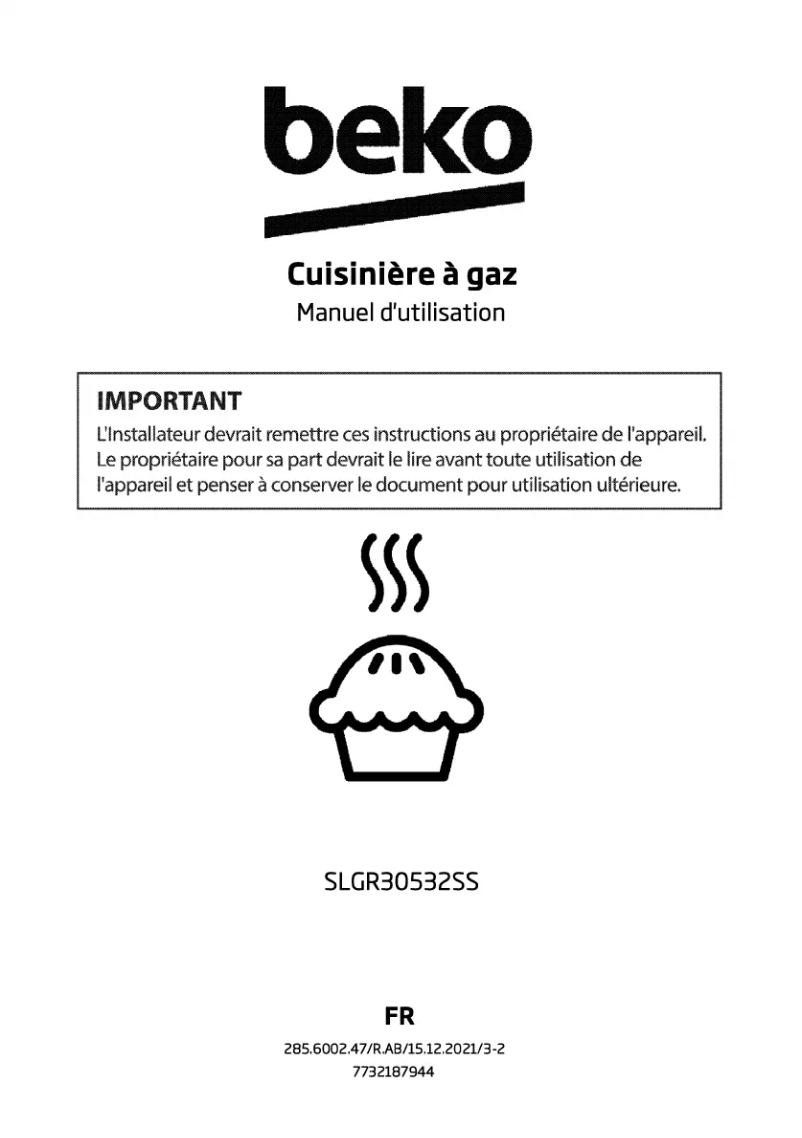 Image de la première page du manuel de l'appareil SLGR30532SS