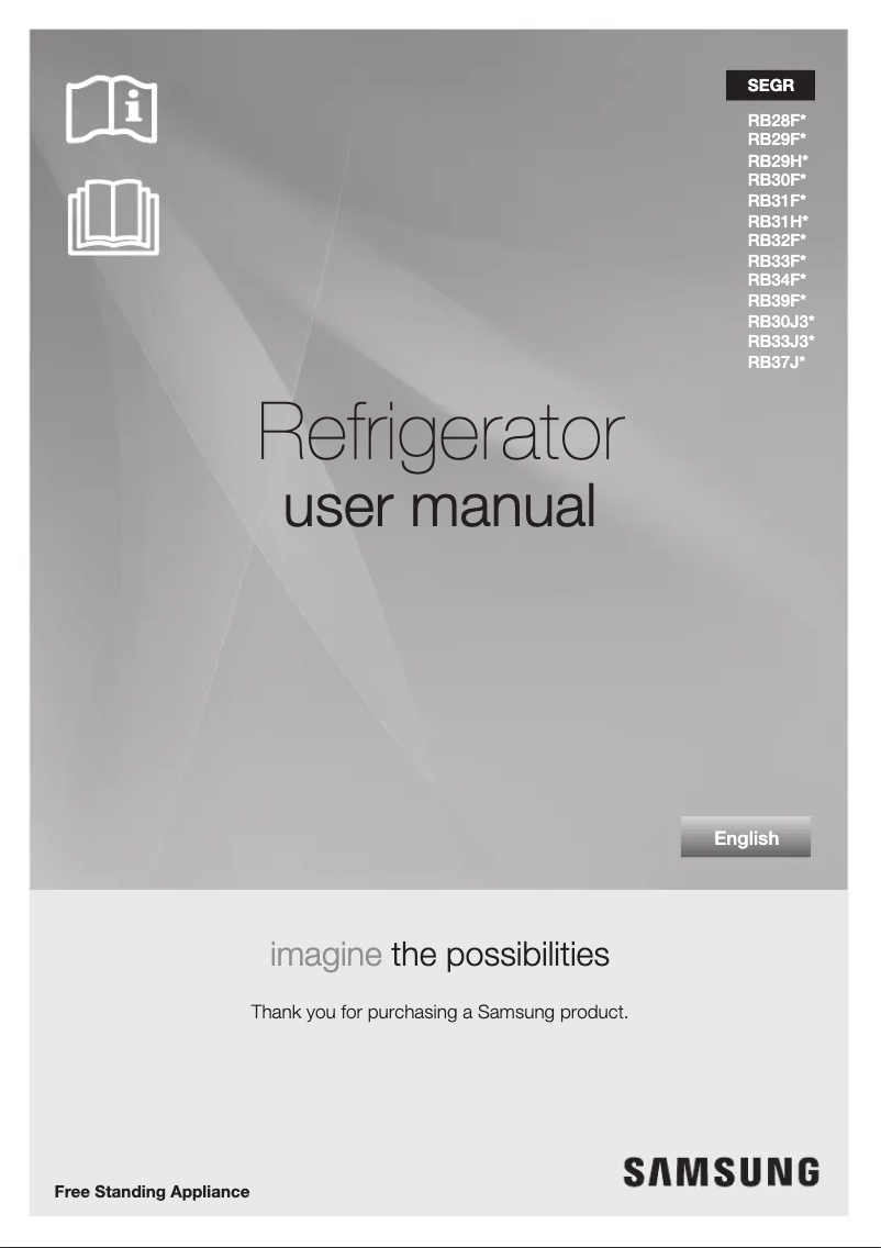 Page n°1 - Manuel utilisateur Samsung RB29FSRNDSA/ES