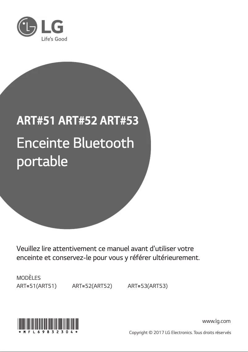 Page n°1 - Manuel utilisateur LG ART51
