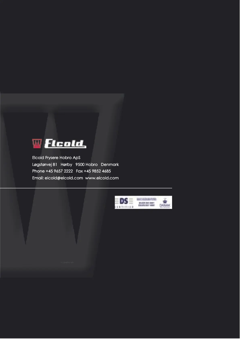 Page n°1 - Manuel utilisateur Elcold UNI 51