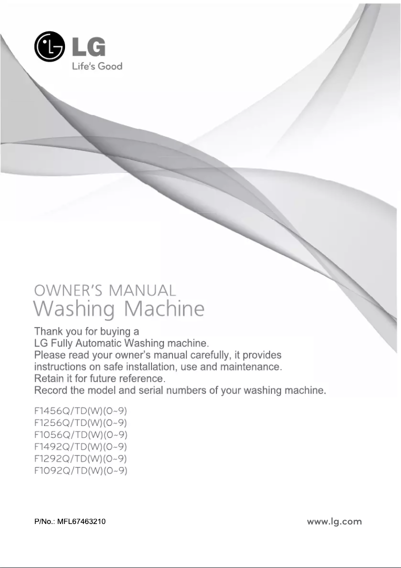 Page 1 of the manual User Manual LG F12560QD