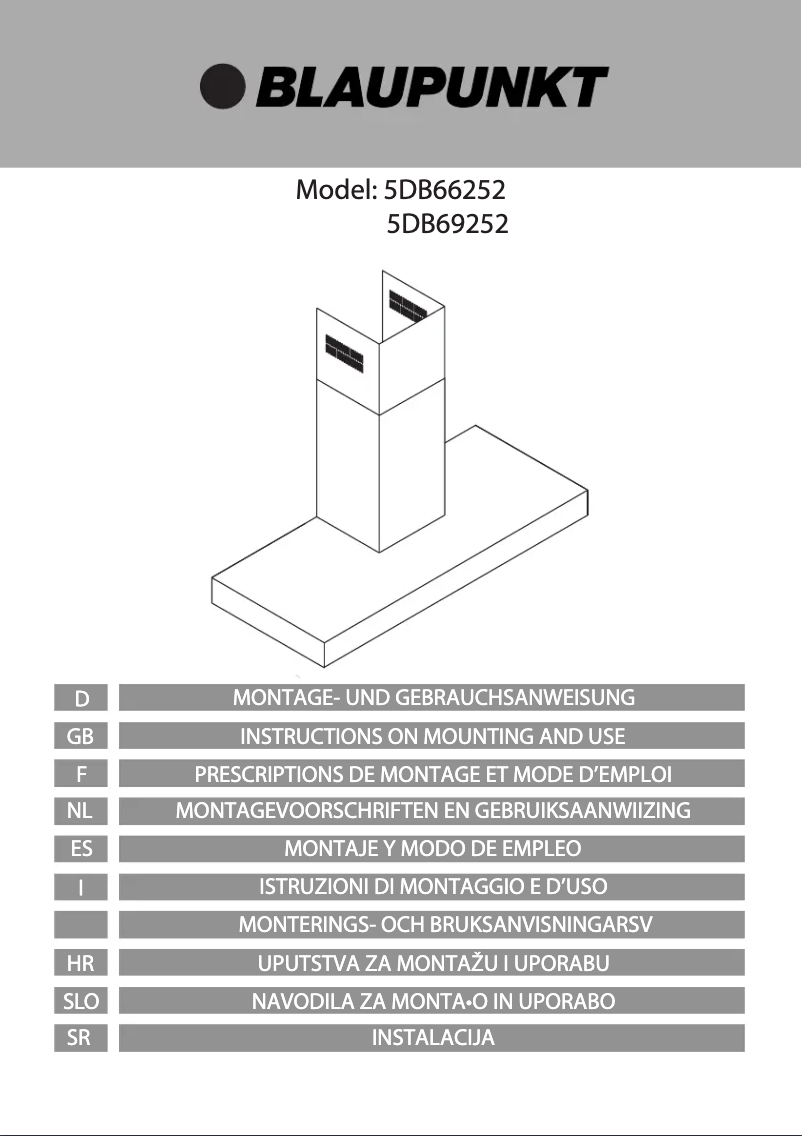 Page n°1 - Manuel utilisateur Blaupunkt 5DB69252