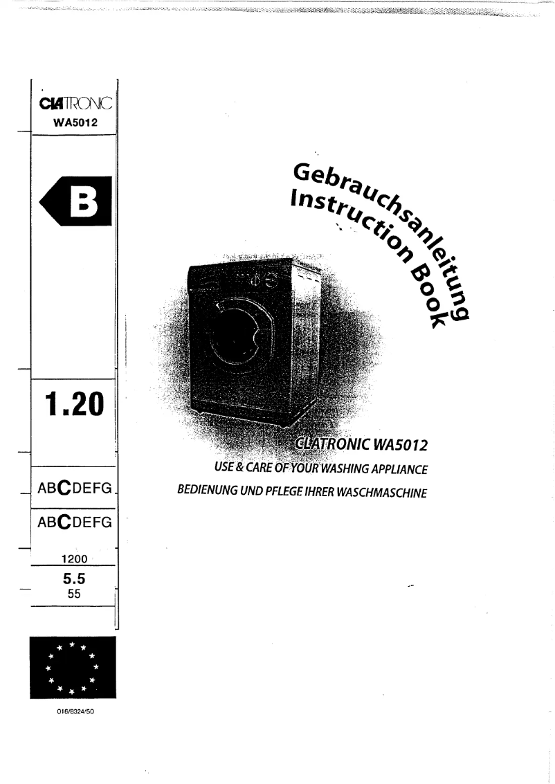 Page 1 de la notice Manuel utilisateur Clatronic WA 5012