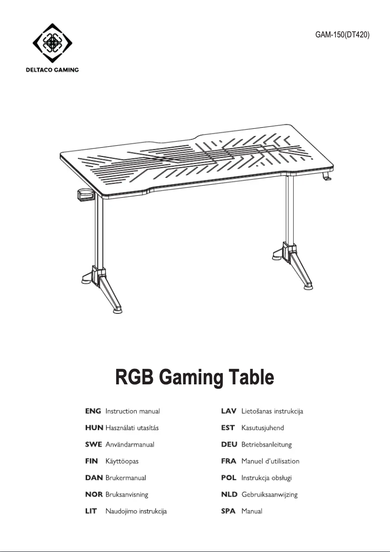 Page n°1 - Manuel utilisateur Deltaco Gaming DT420
