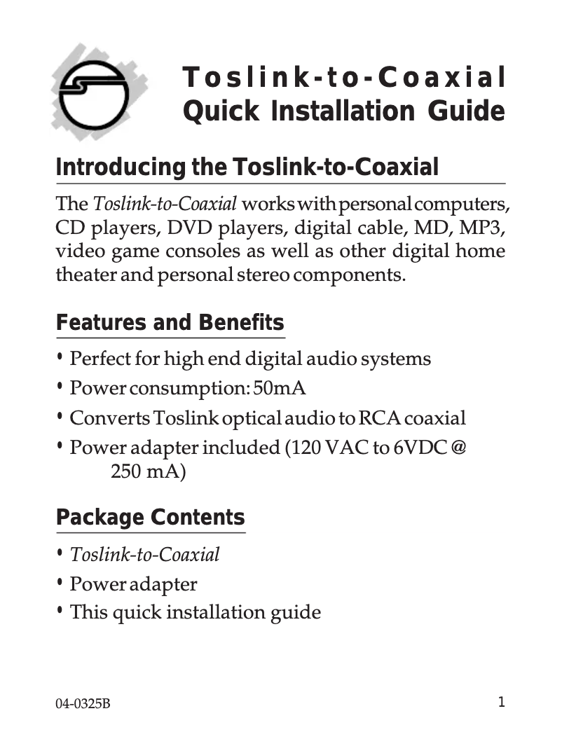 Image de la première page du manuel de l'appareil CE-CTC012-S2