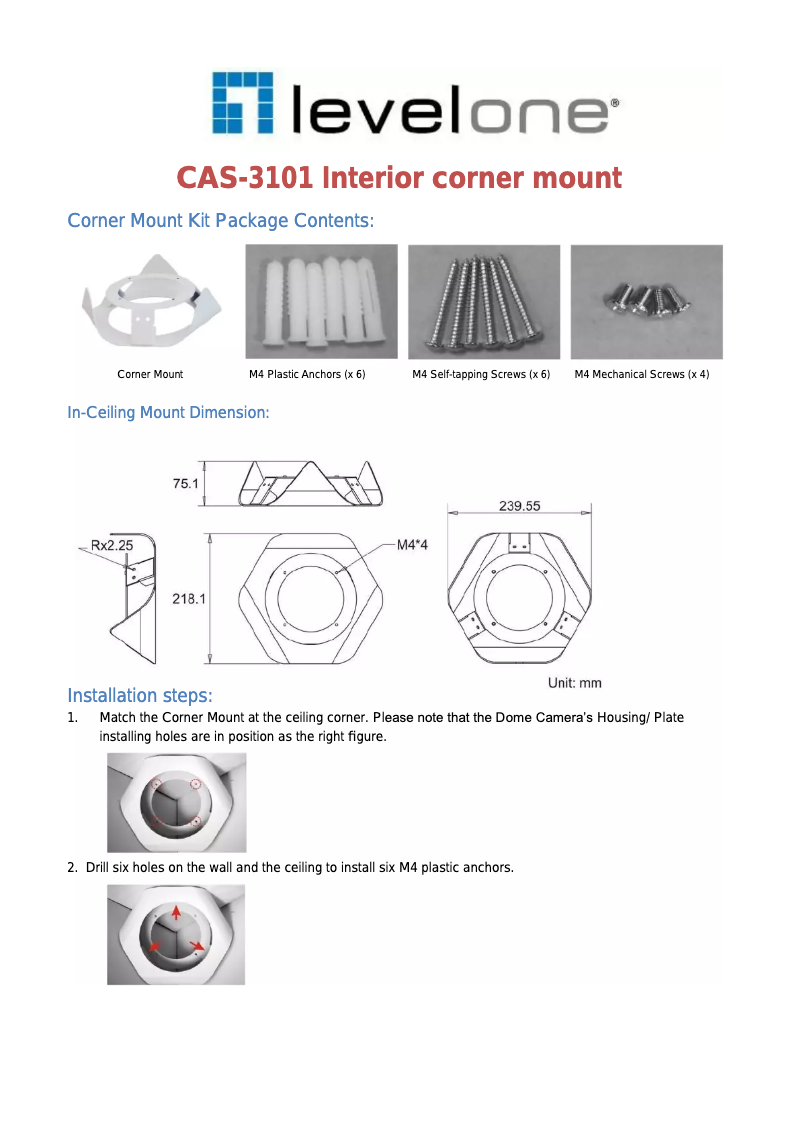 Page n°1 - Manuel utilisateur LevelOne CAS-3101