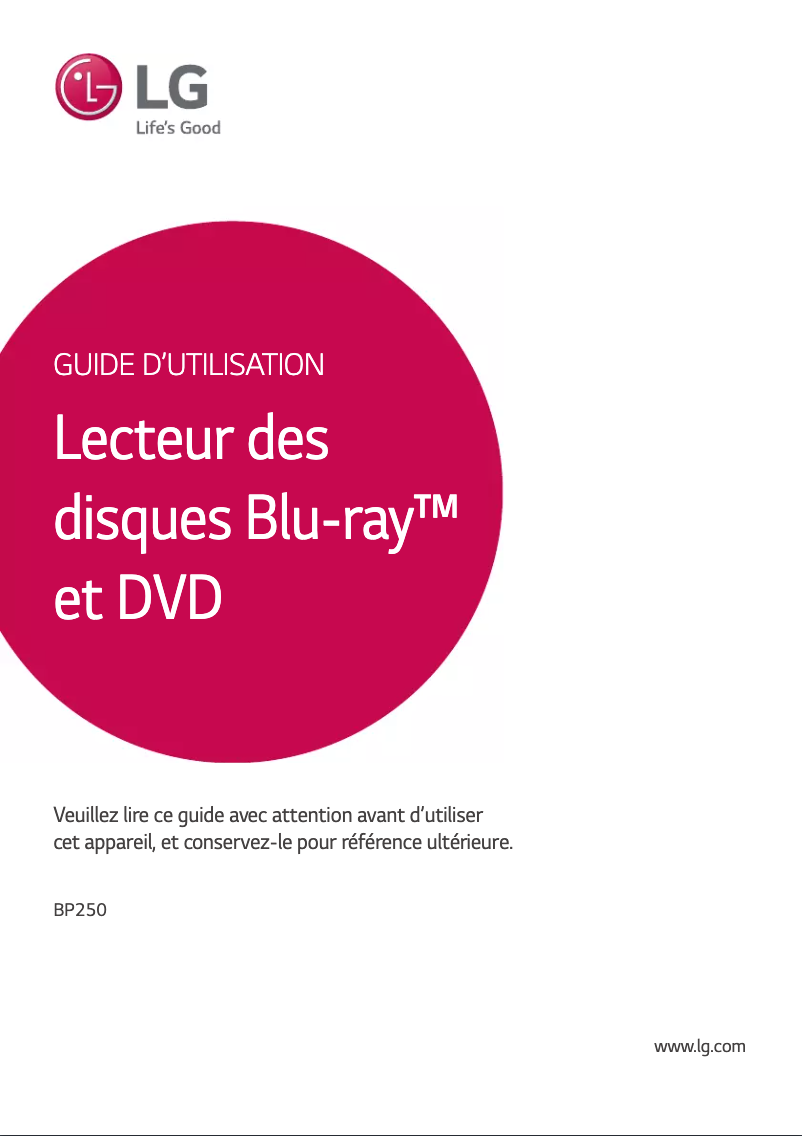 Página 1 del manual Manual de usuario LG BP250