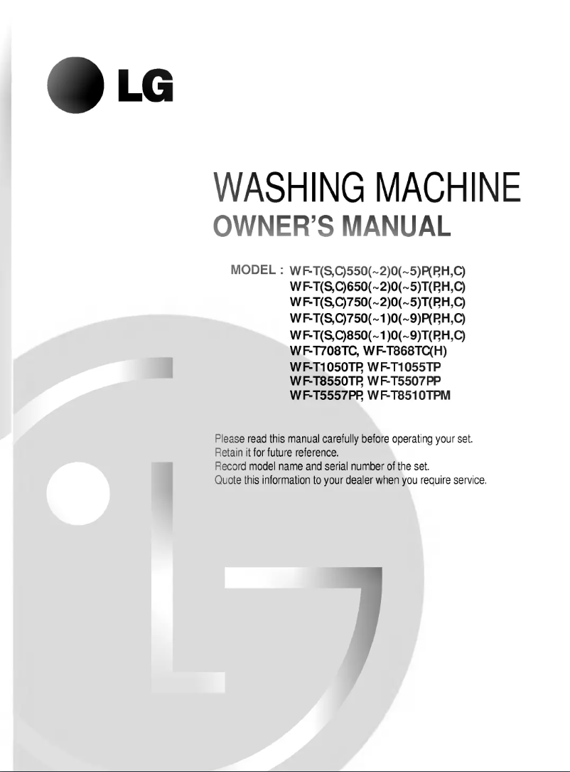 Image de la première page du manuel de l'appareil WF-T8510TPM