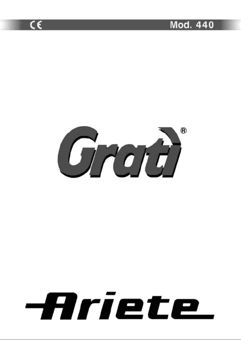 Image de la première page du manuel de l'appareil Gratì 0440