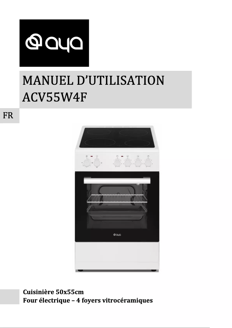 Page n°1 - Manuel utilisateur AYA ACV55W4F