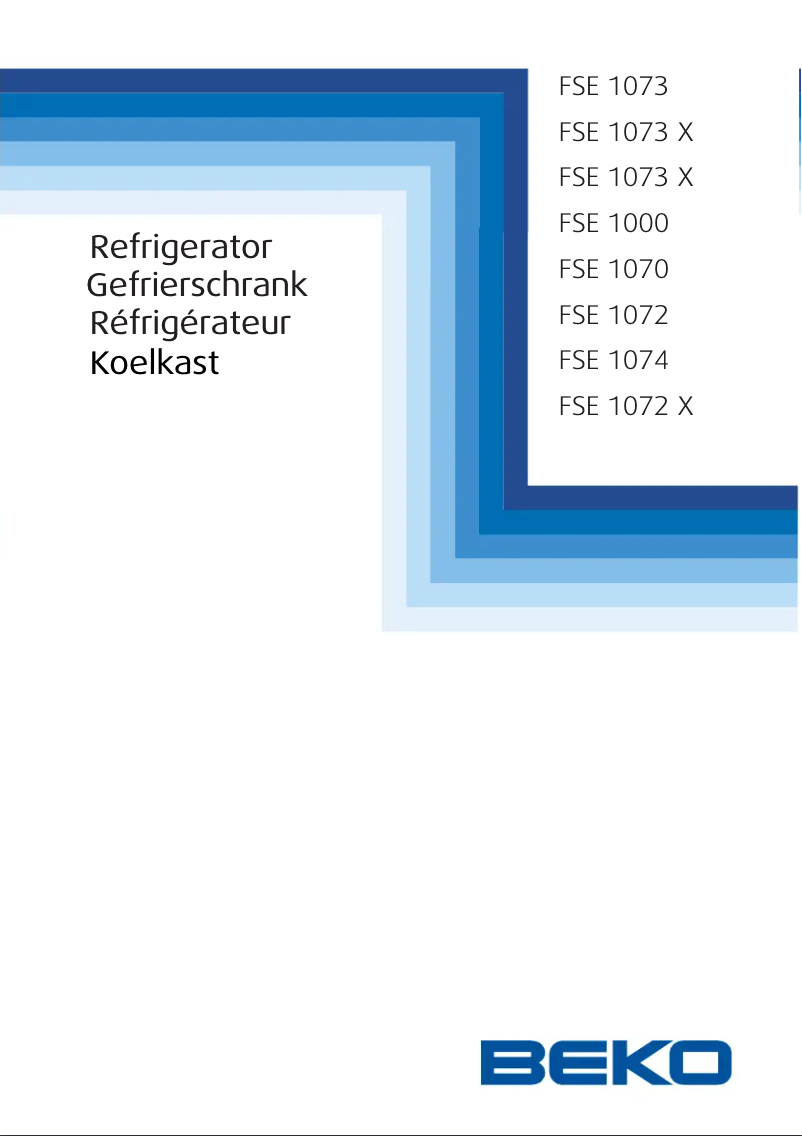 Page n°1 - Manuel utilisateur Beko FNE1073N