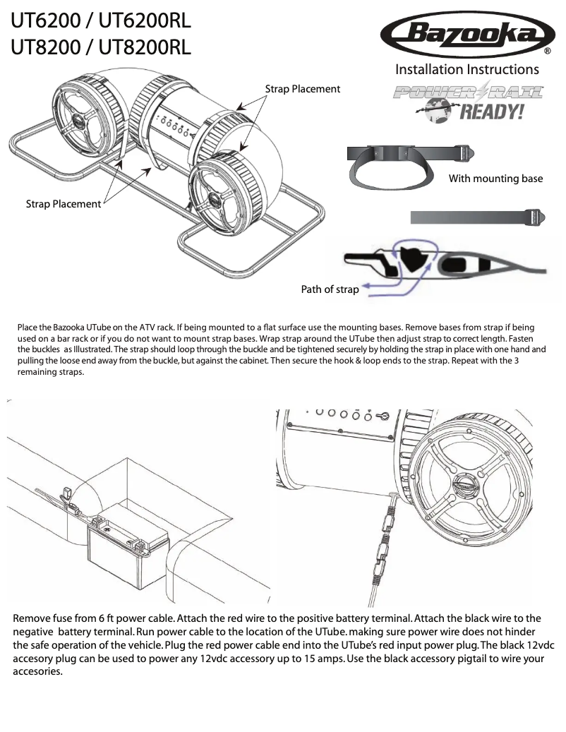 Page 1 de la notice Manuel utilisateur Bazooka UT8200