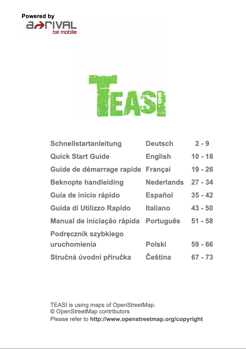 Page n°1 - Manuel utilisateur Teasi One 2