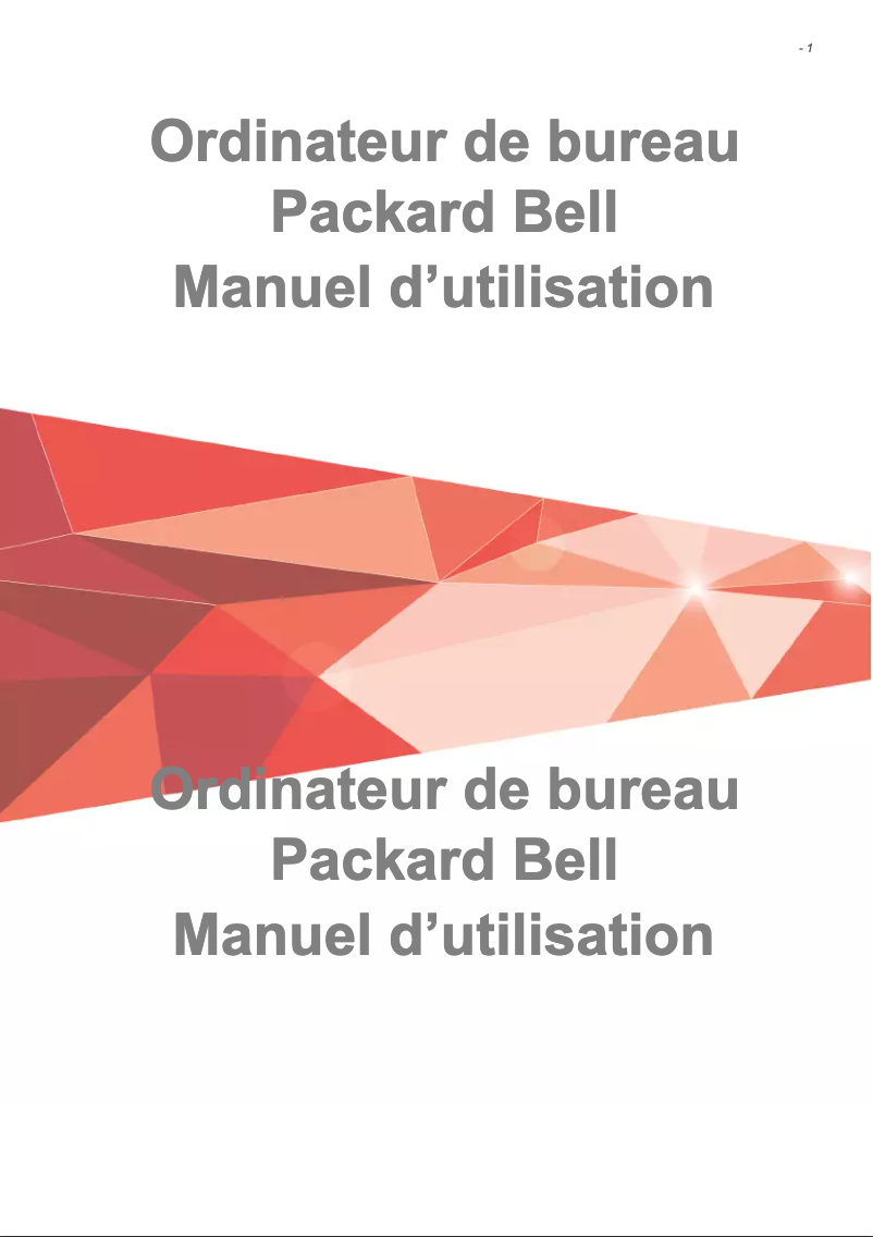 Page 1 de la notice Manuel utilisateur Packard Bell iMedia