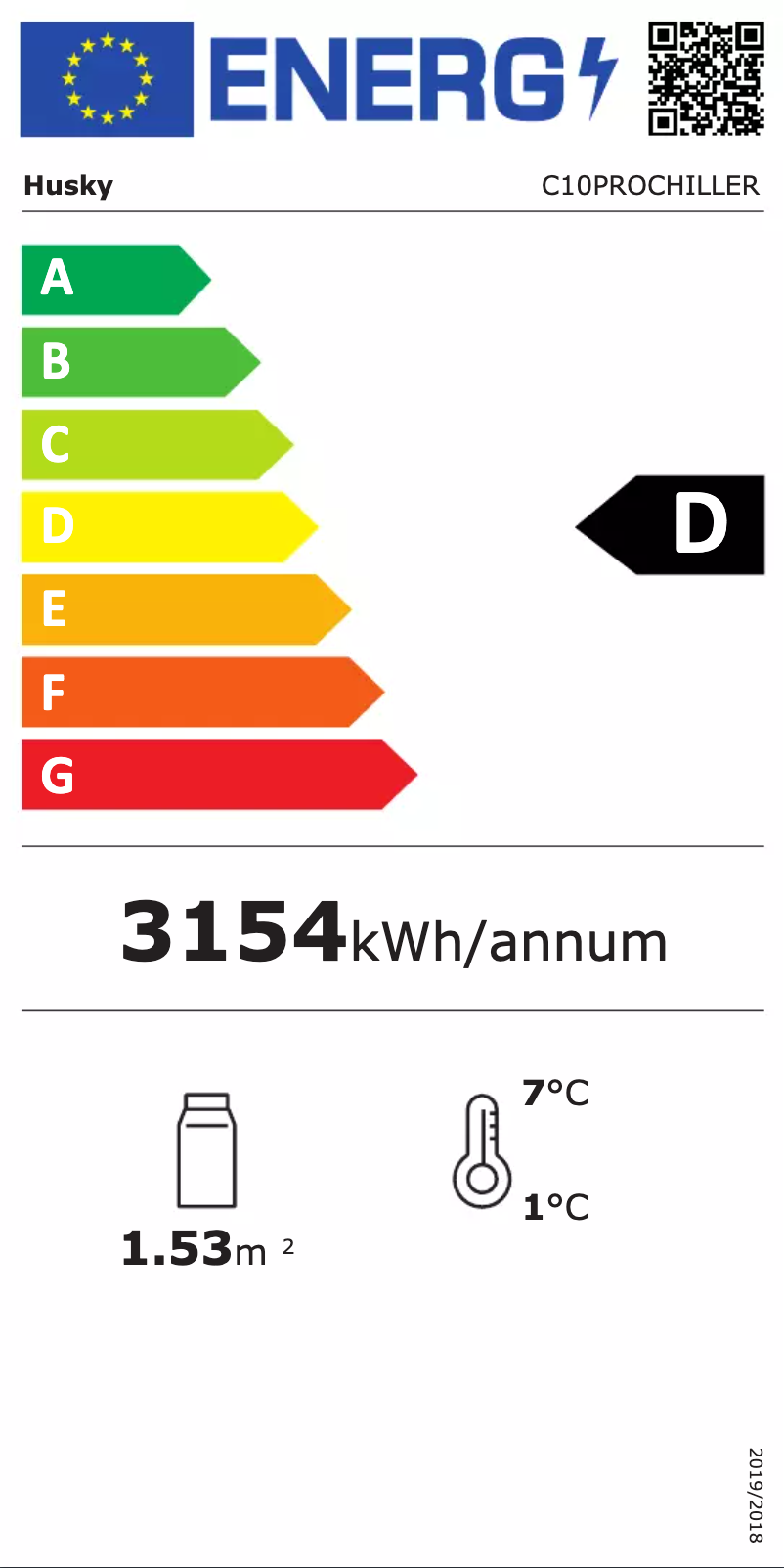Page n°1 - Label énergétique Husky C10PRO-H-HU