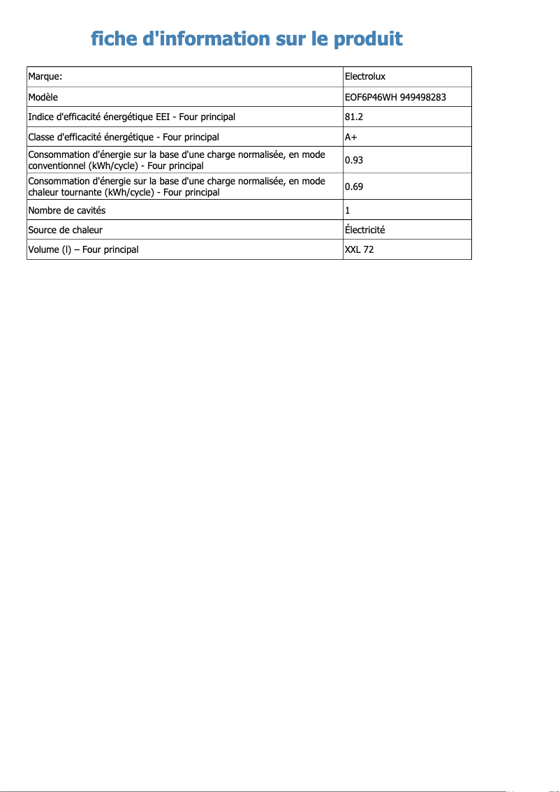 Imagen de la primera página del manual del dispositivo EOF6P46WH
