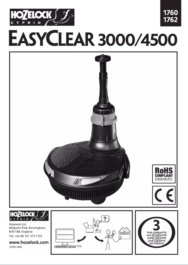 Página 1 del manual Manual de usuario Hozelock EasyClear 4500