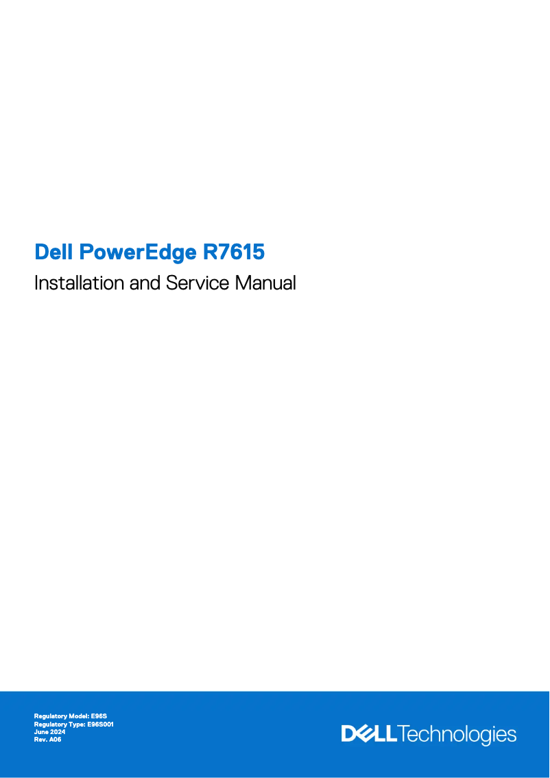 Page 1 de la notice Manuel utilisateur Dell PowerEdge R7615